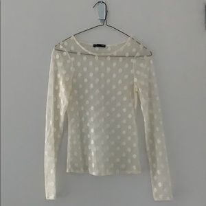 Polka dot sheer Zara top
